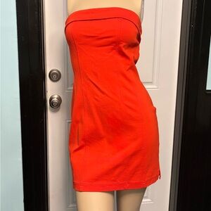 Urban Outfitters Kristy Knit Orange Tube Dress